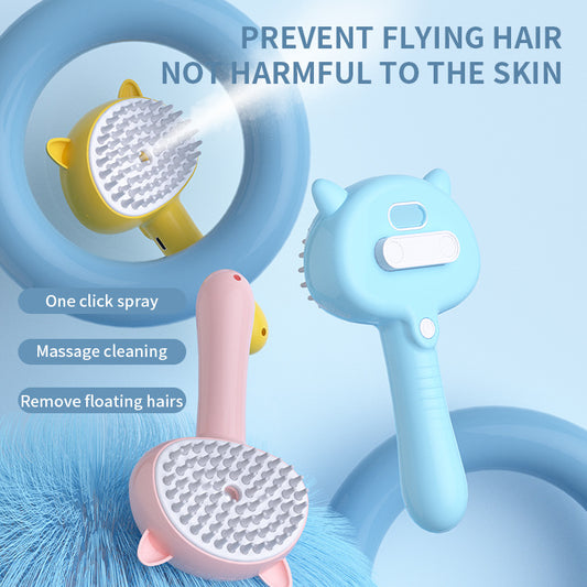 Pets Electric Hair Removal One-click Spray Massage Comb Pet Products